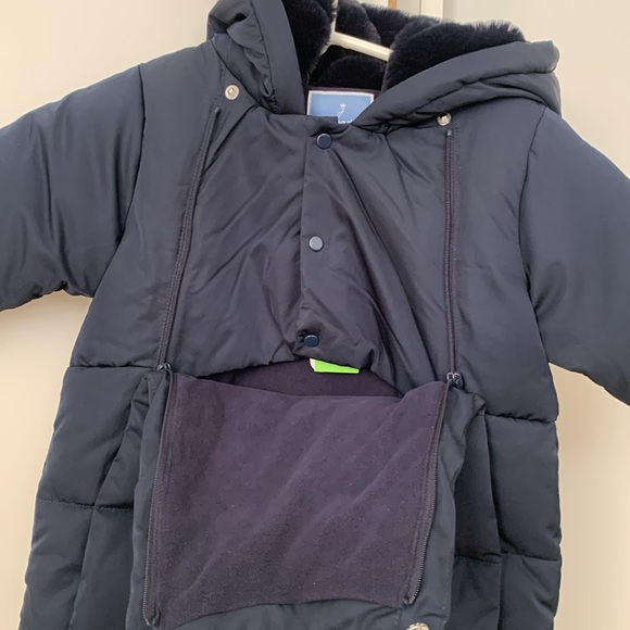 Jacadi Baby Boy Navy Blue One Piece Snowsuit 12M - Picture 7 of 13